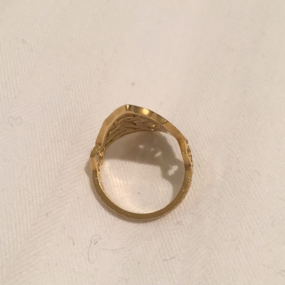 Cathy Waterman 22k Gold LOVE Ring sz 5.5 - Picture 3 of 4